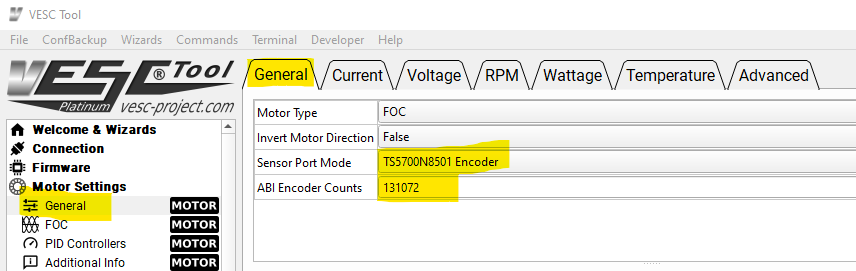 connecting enertion remote to vesc bldc tool