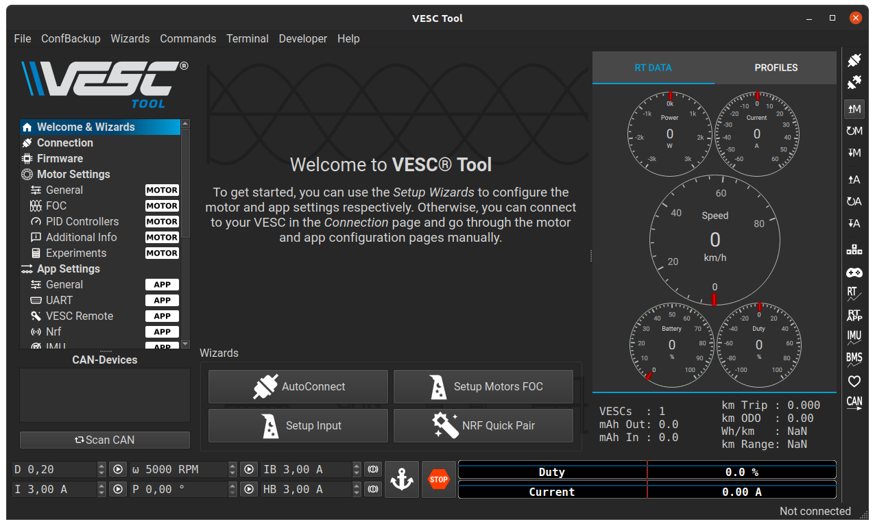 bldc tool software control